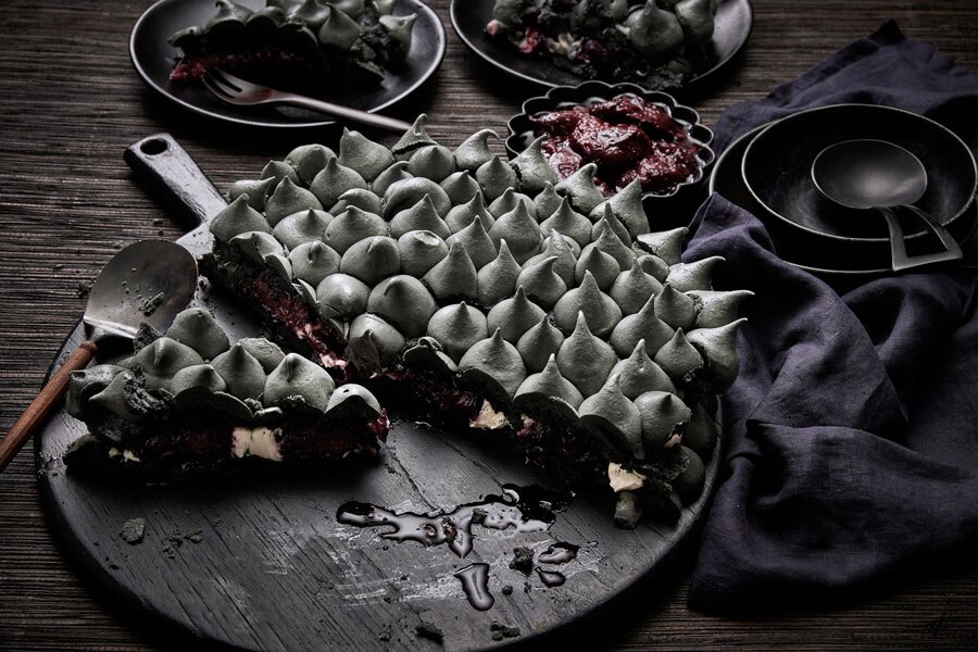Queen garnet plum pavlova elevated dishes