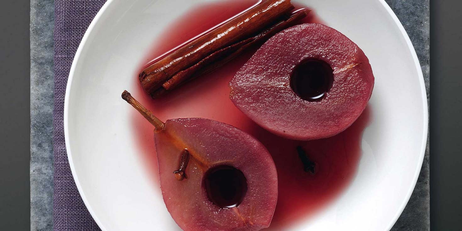 PEARS IN RED WINE