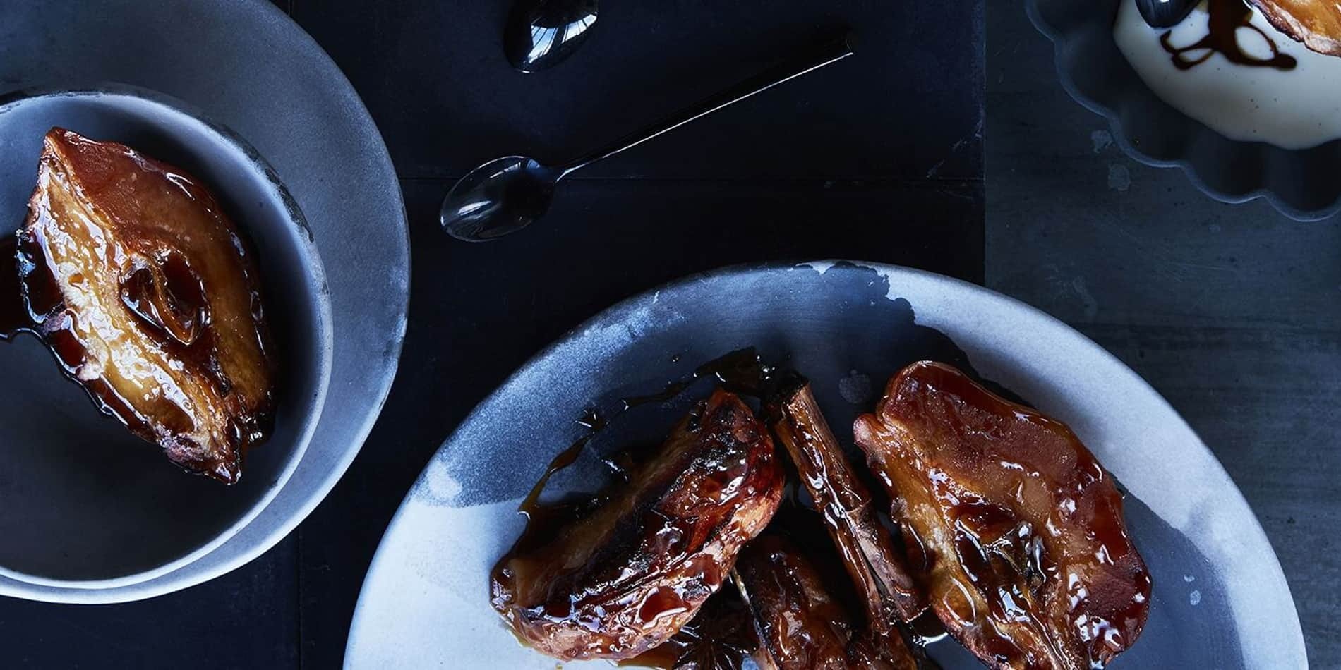 ROAST QUINCE AND CUSTARD