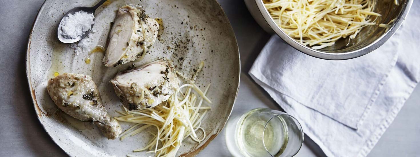 SUCCULENT CHICKEN WITH CELERIAC REMOULADE