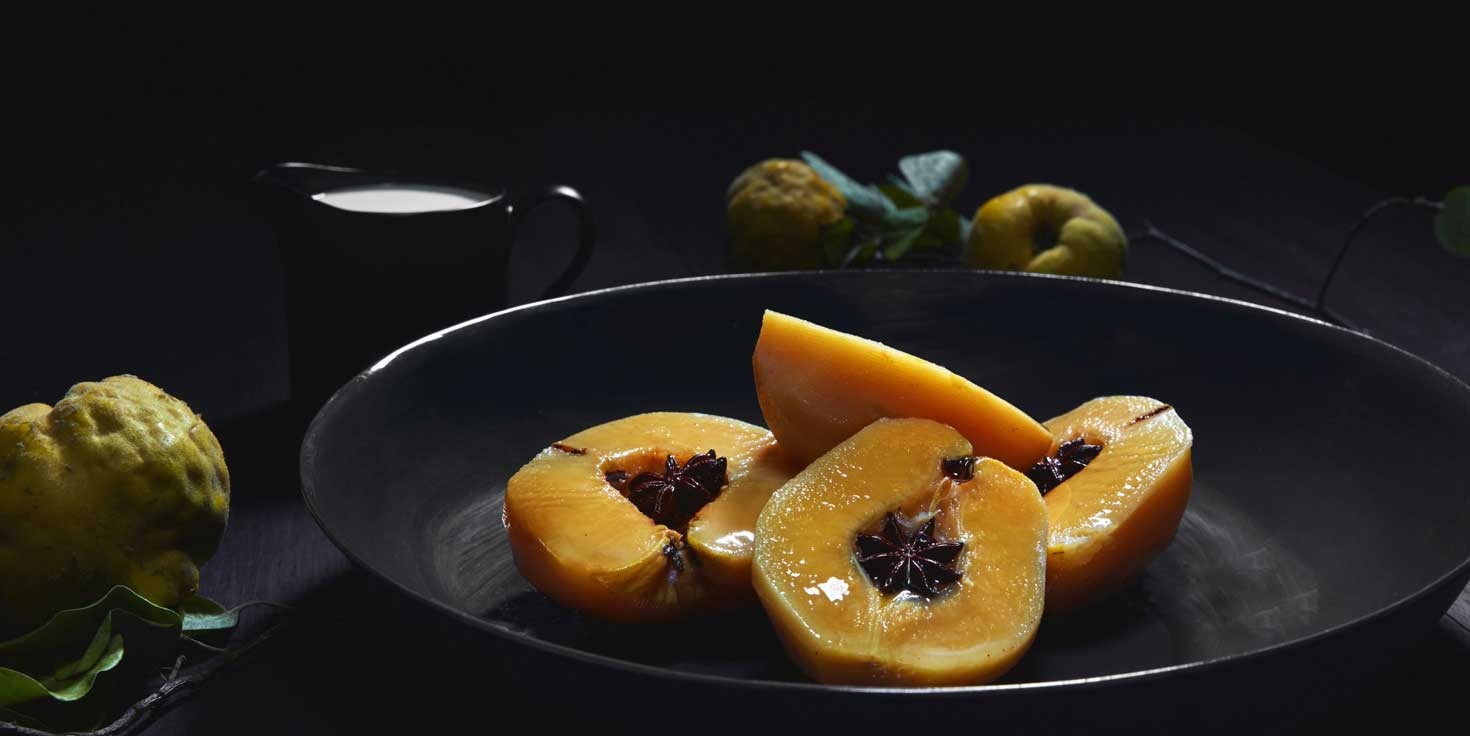 QUINCES AND VANILLA EGG CUSTARD